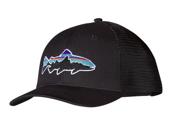 Patagonia Fitz Roy Trout Trucker Hat Black Patagonia Fitz Roy Trout Trucker Hat Black